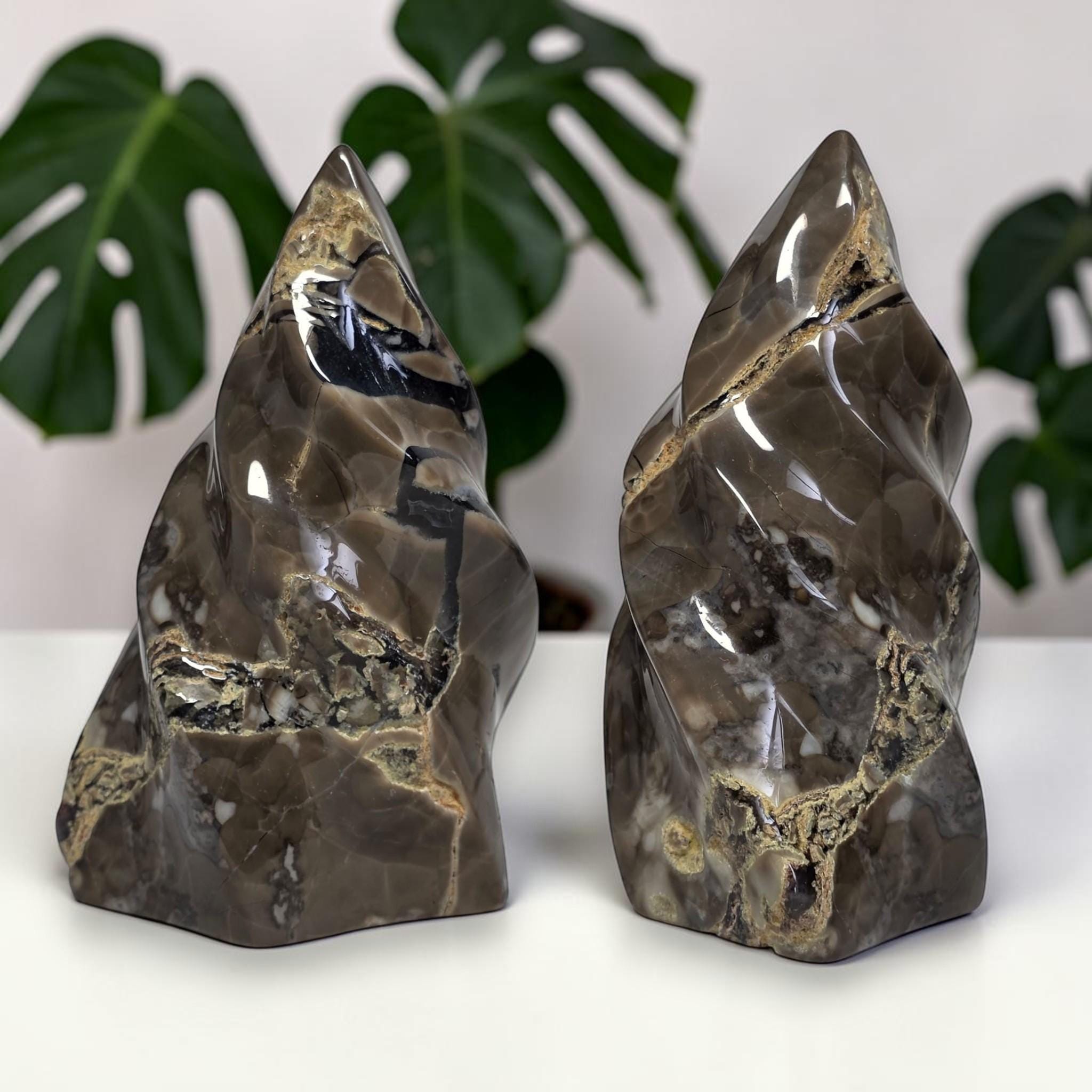 Volcano Agate Flame Druzy, One of a Kind Decor Piece, Grounding Stone Gift