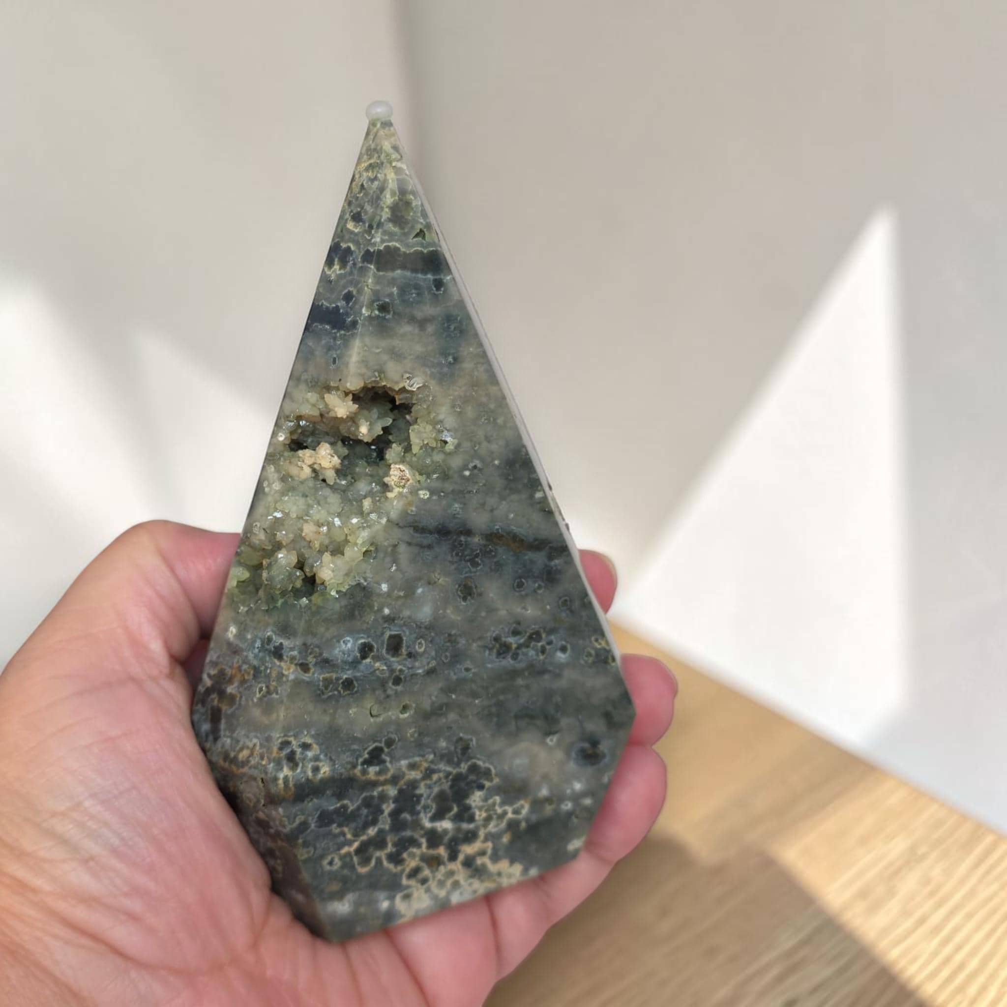 Ocean Jasper Druzy Tower Crystal Point