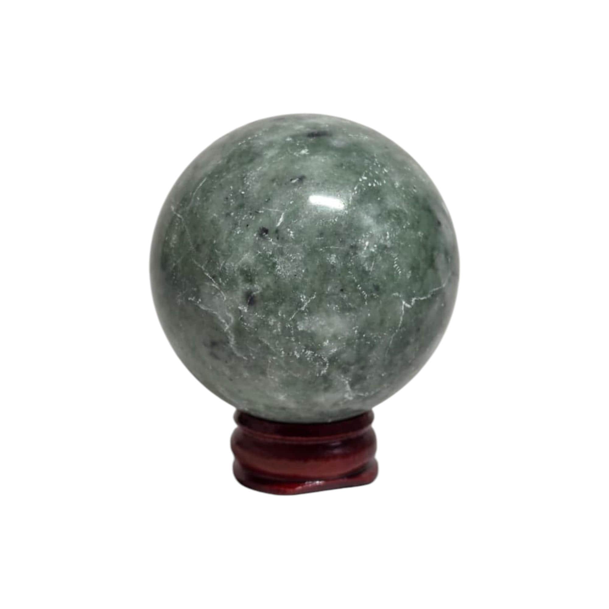 Green Aventurine Sphere 40mm Crystal Ball Orb for Altar Divination Meditation Decor