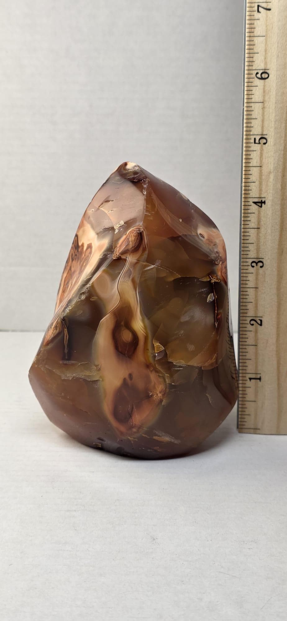 Carnelian Flame Polished Orange Agate Crystal Sacral Chakra Decor Meditation Stone