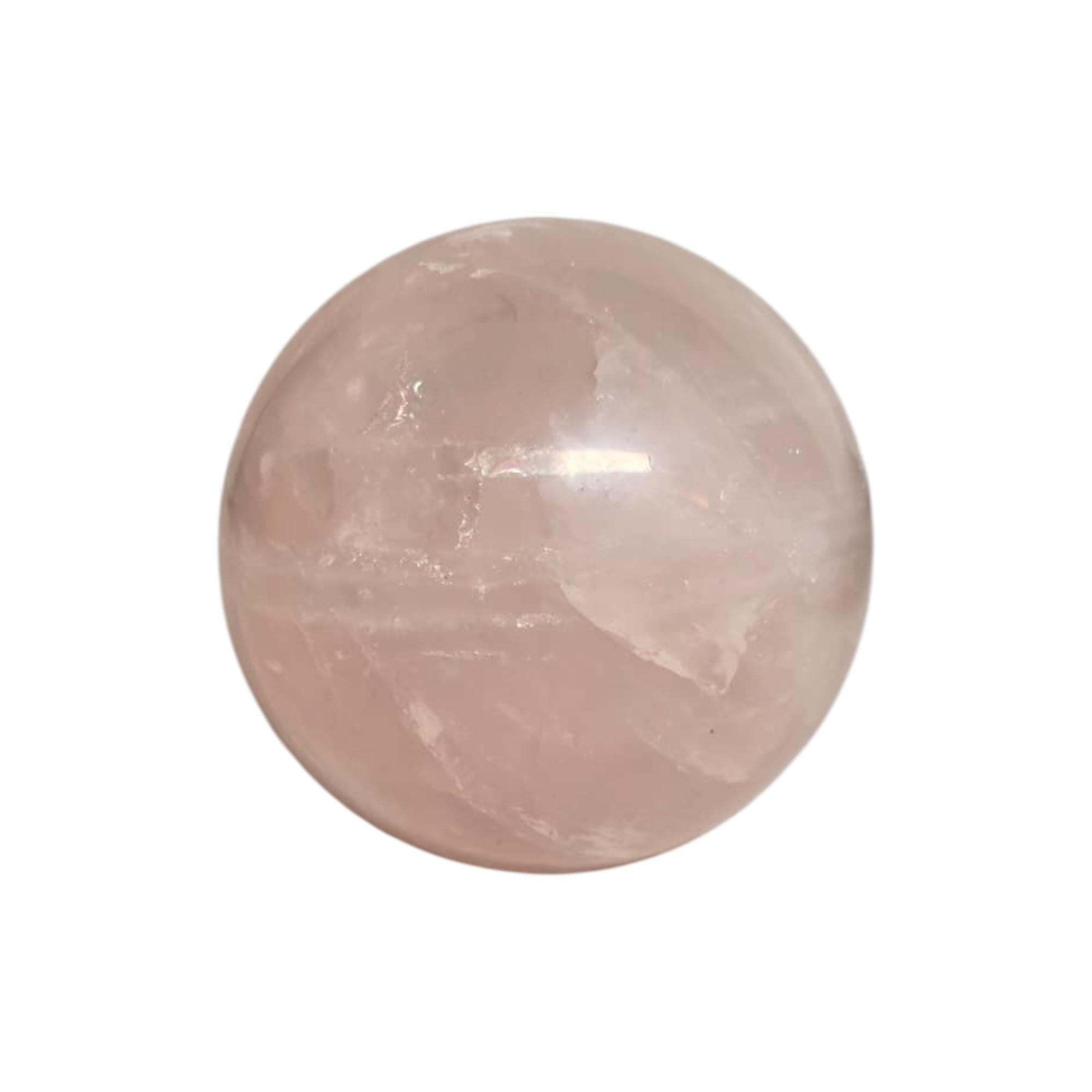 Rose Quartz Sphere 70mm – Natural Pink Crystal Orb Polished Stone Ball