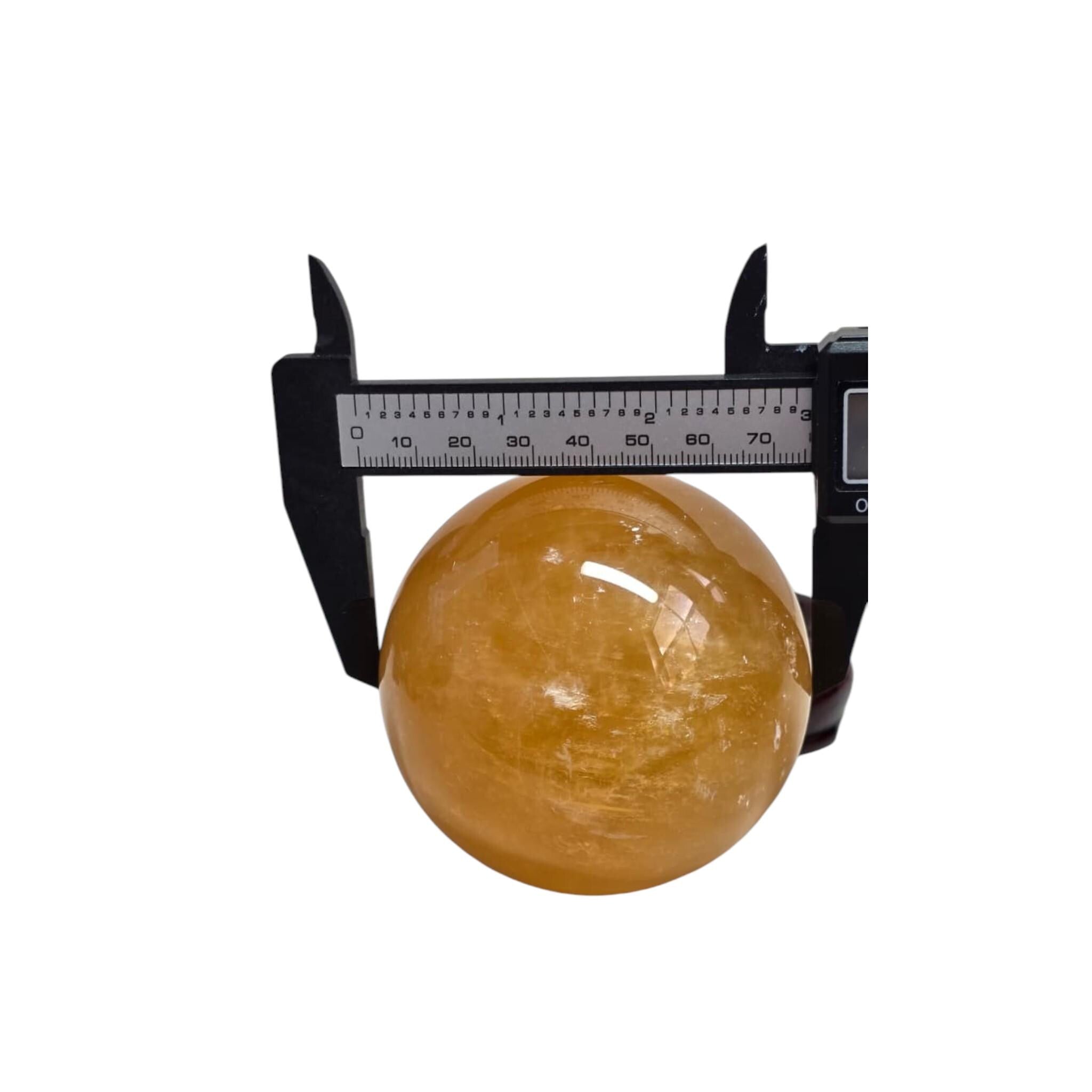 Golden Healer Sphere 80mm, Crystal Ball, Healing Stone, Reiki Gift, Yellow Quartz