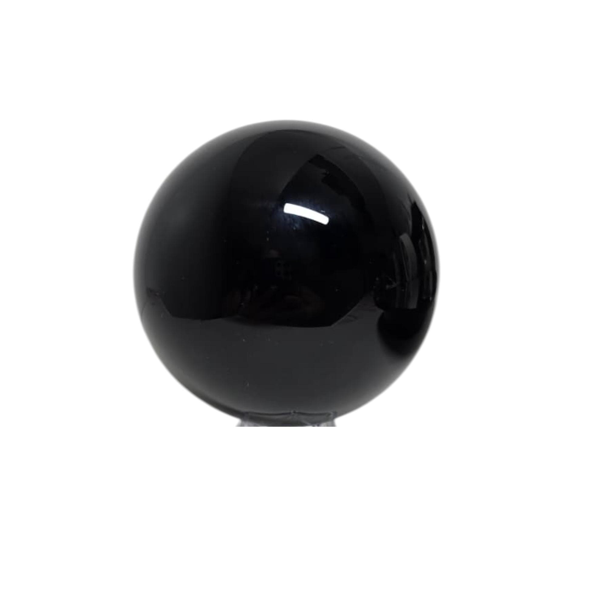 Black Obsidian Sphere 76mm, Protection Stone, Healing Crystal, Meditation Decor