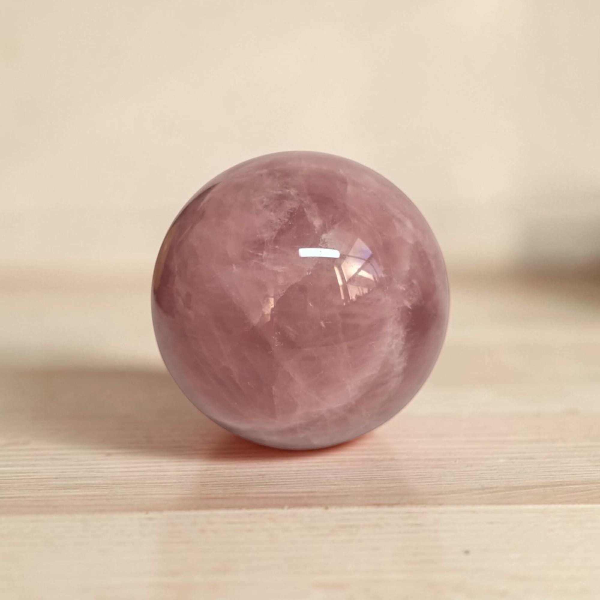 Madagascar Rose Quartz Sphere 73mm