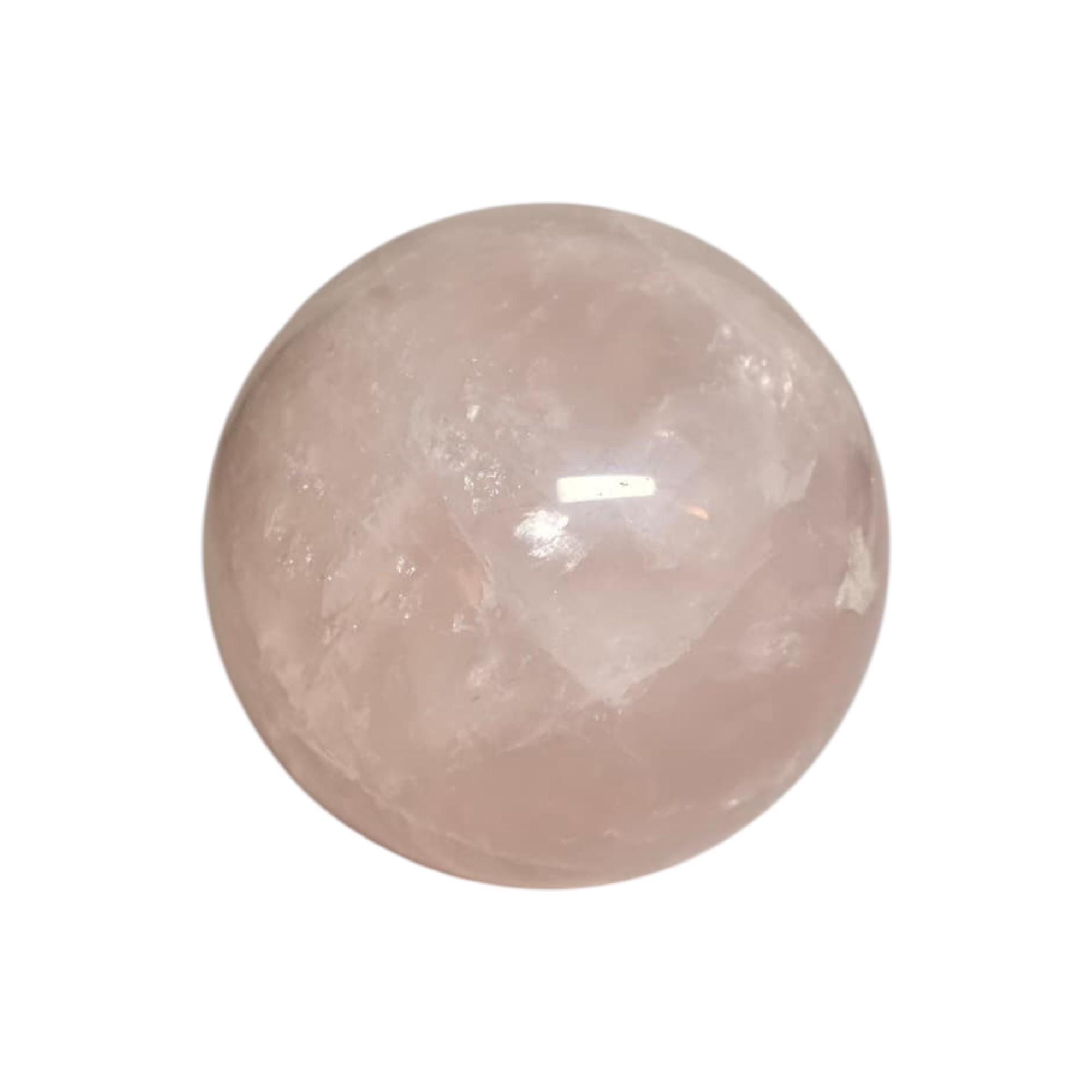 Rose Quartz Sphere 70mm – Natural Pink Crystal Orb Polished Stone Ball