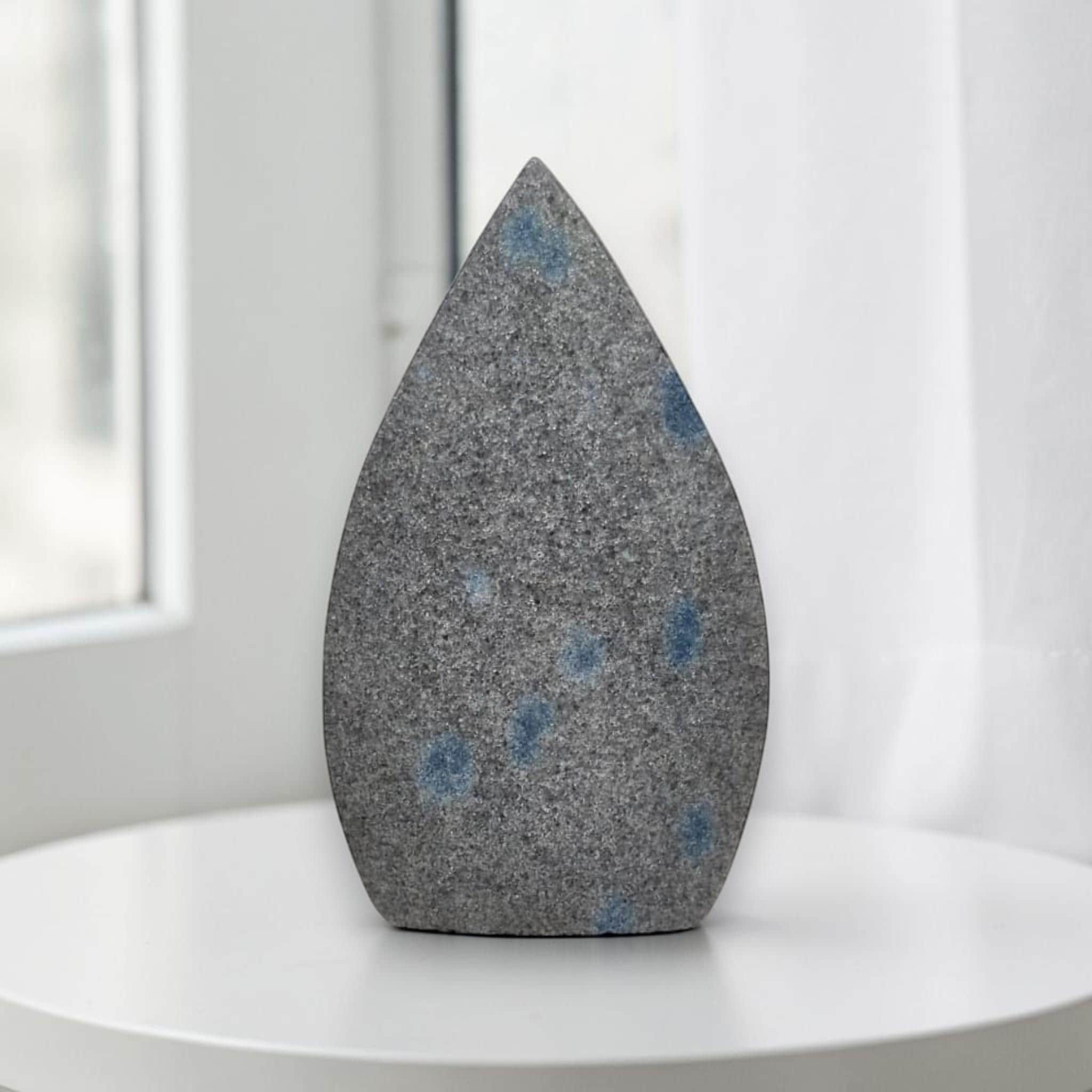 K2 Jasper Flame, Blue Spot Teardrop Decor, Polished Reiki Gift Stone