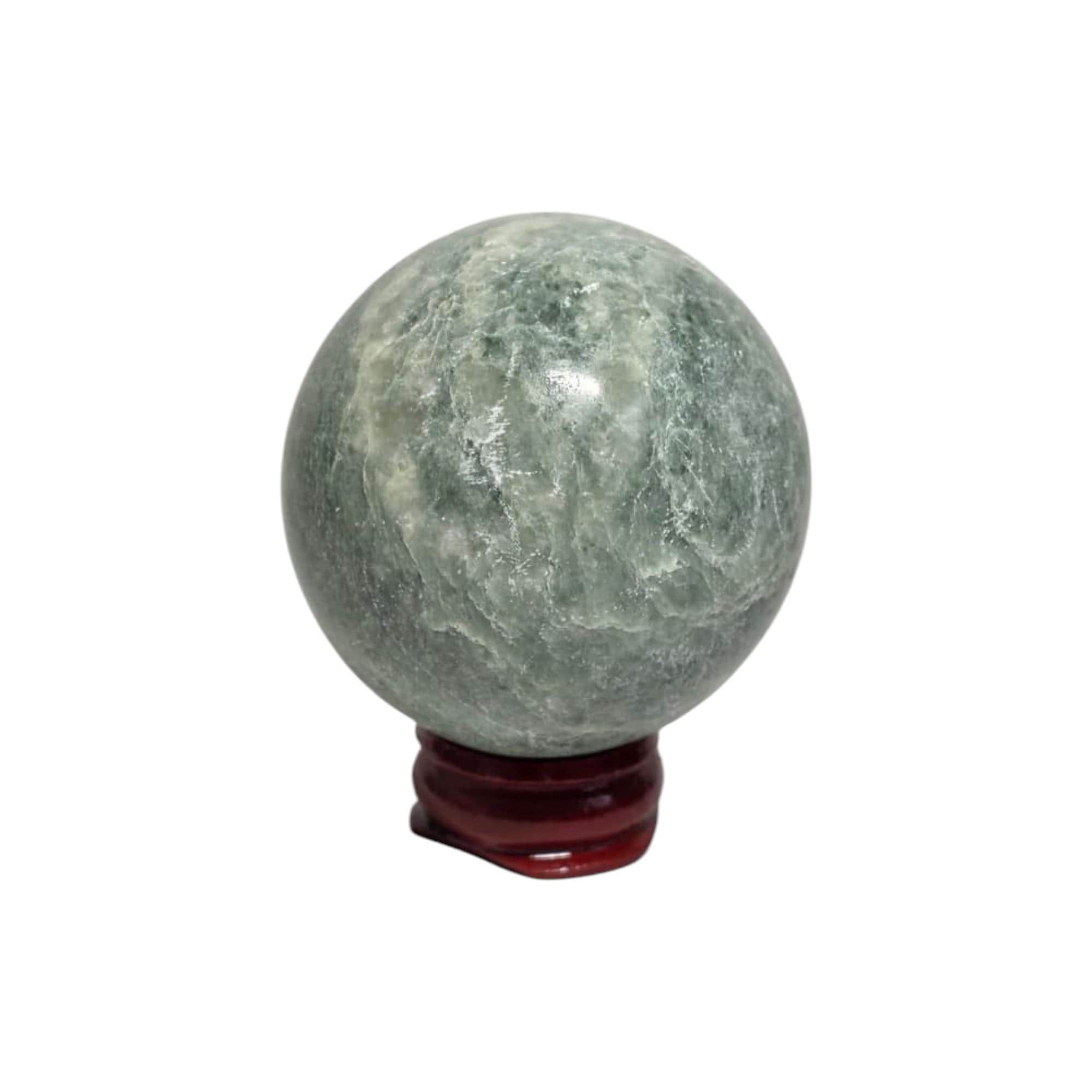 Green Aventurine Sphere 40mm Crystal Ball Orb for Altar Divination Meditation Decor