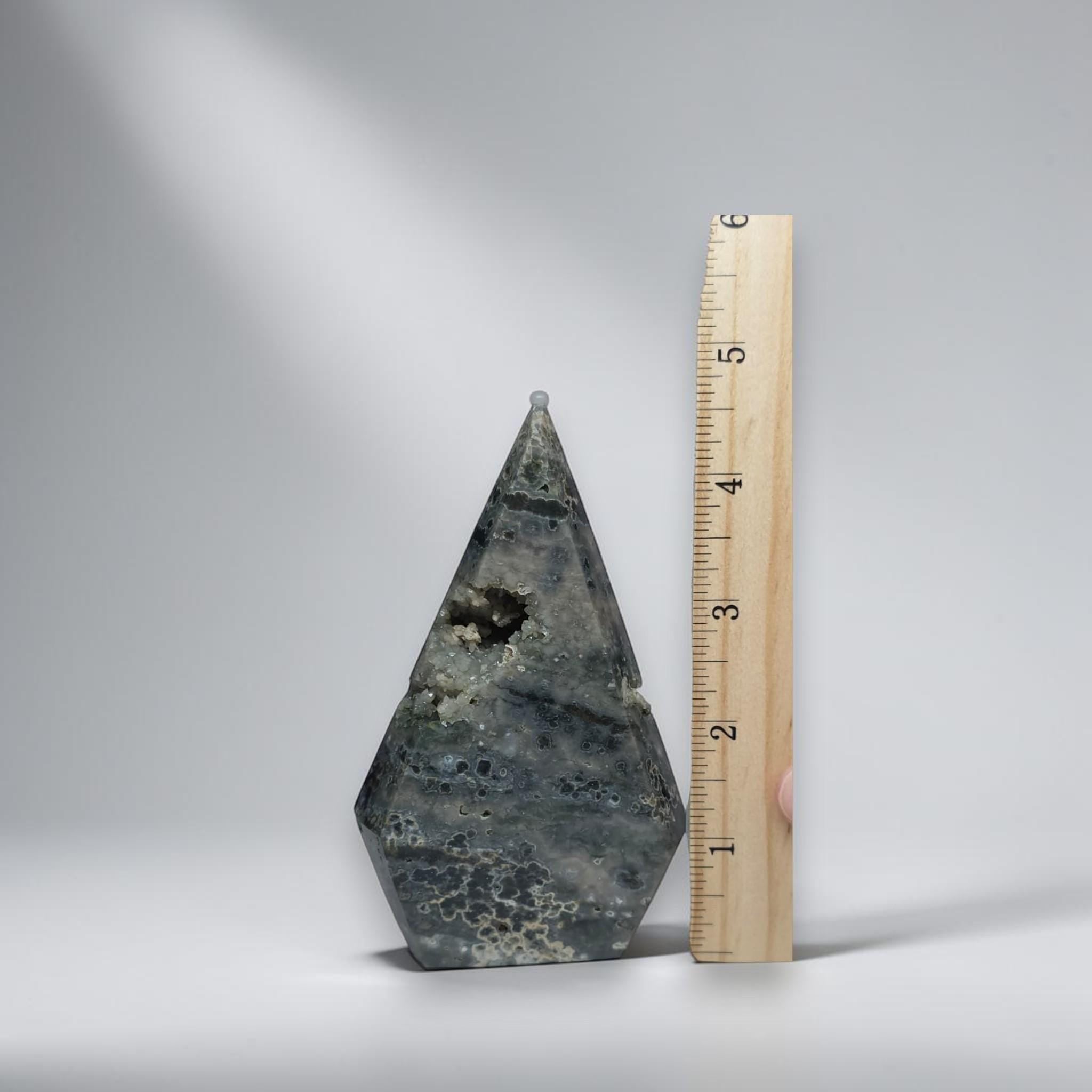 Ocean Jasper Druzy Tower Crystal Point