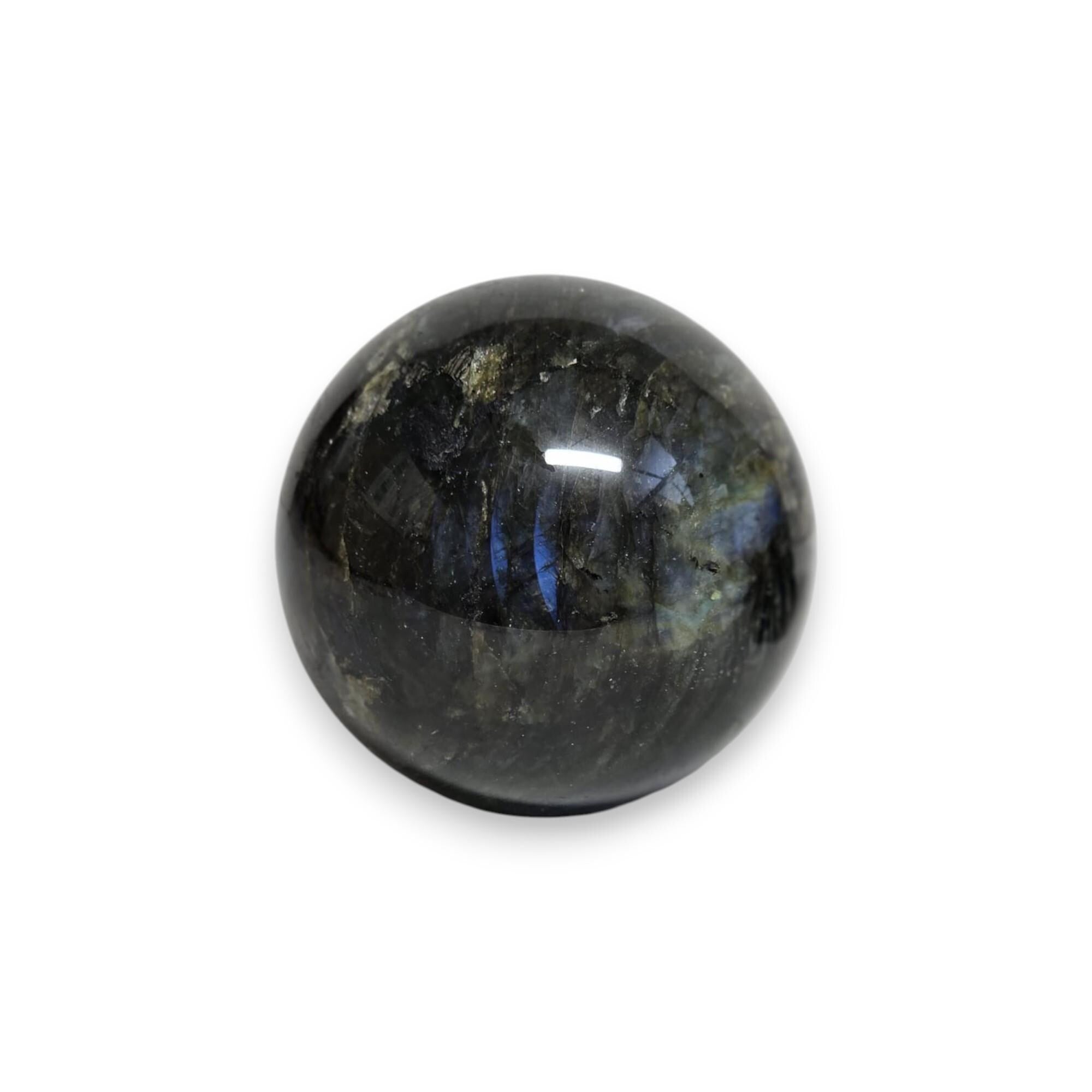 Flash Labradorite Sphere 73mm | Blue Flash Crystal Ball | Protection Energy Stone