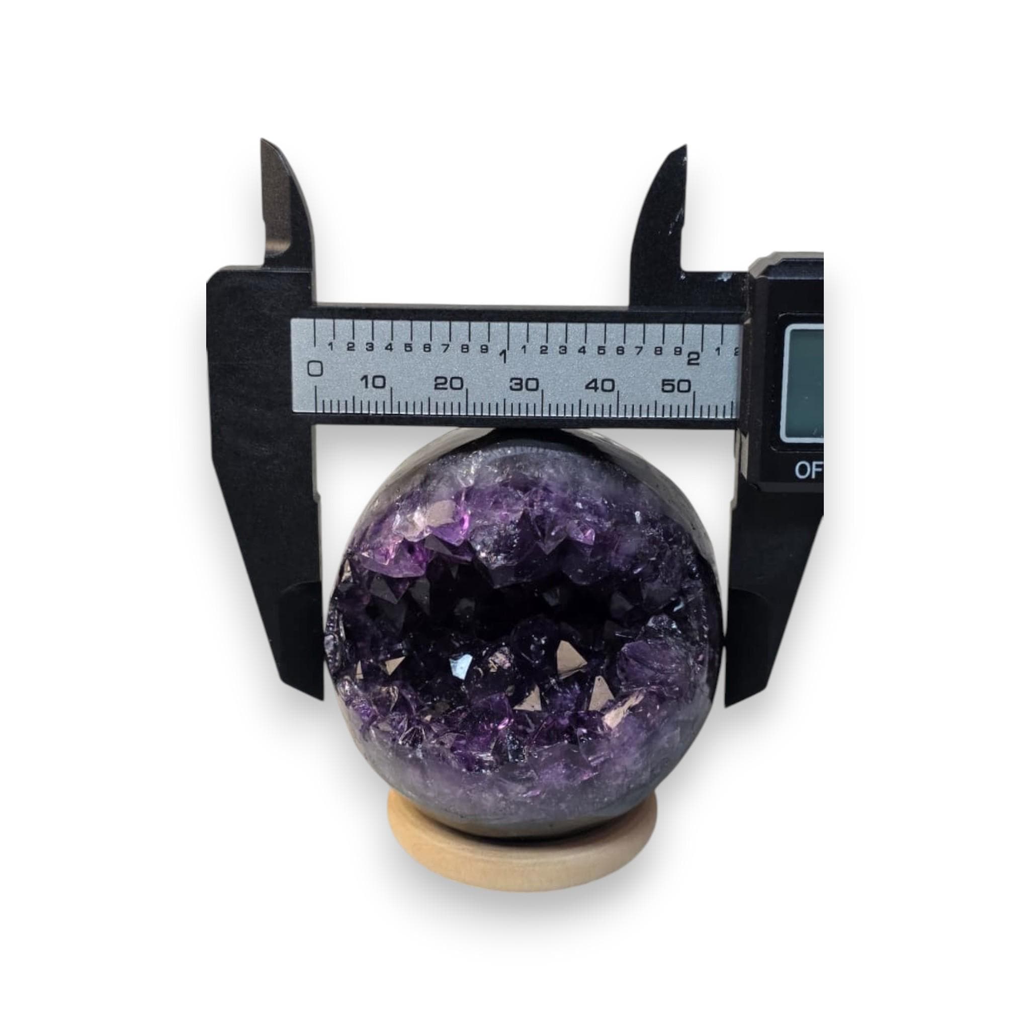 Amethyst Geode Sphere, Druzy Crystal Ball, Purple Crystal Decor, Healing Stone