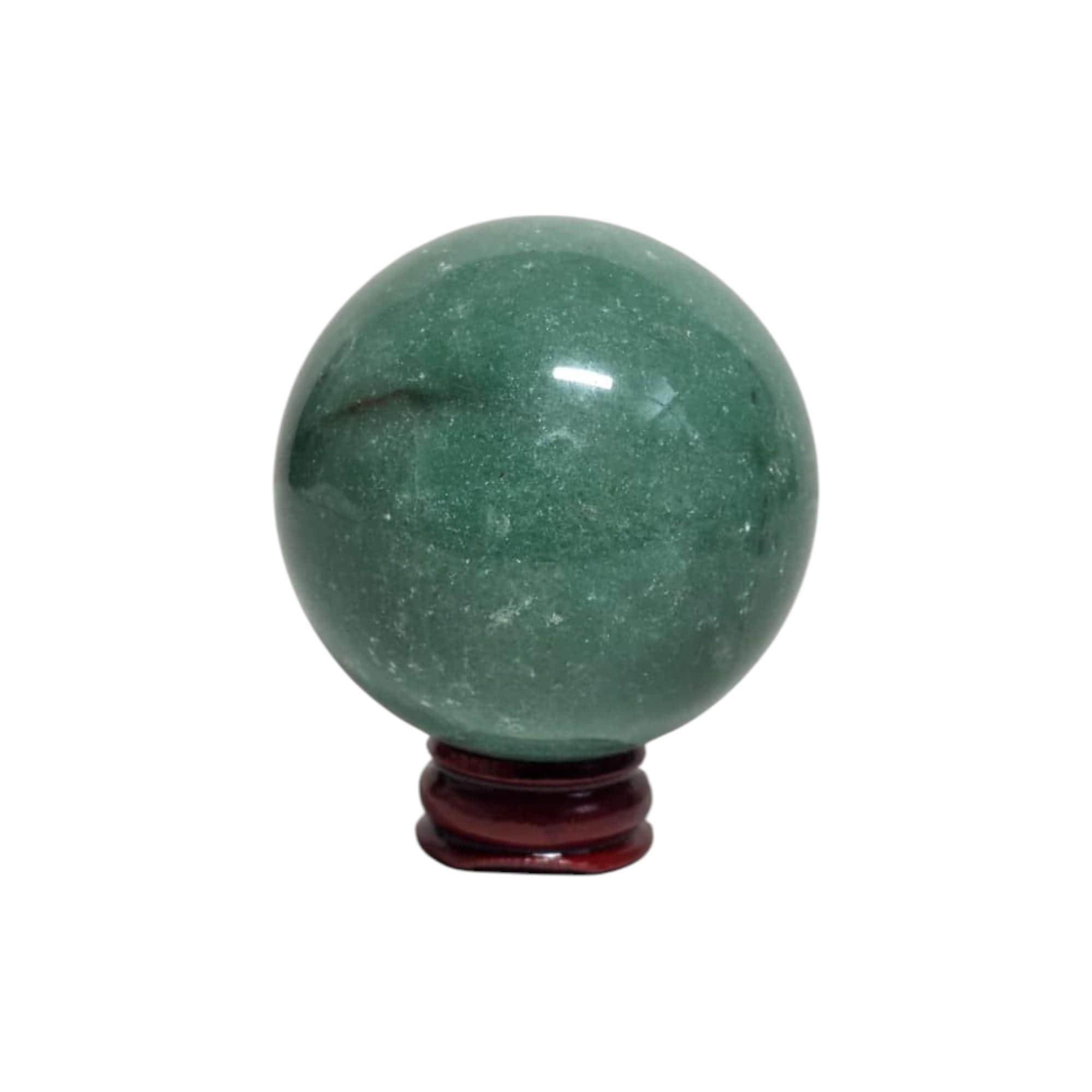 Green Aventurine Sphere 40mm Crystal Ball Orb for Altar Divination Meditation Decor