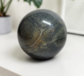 Deep Green Nephrite Jade Sphere 70mm – Polished Natural Stone