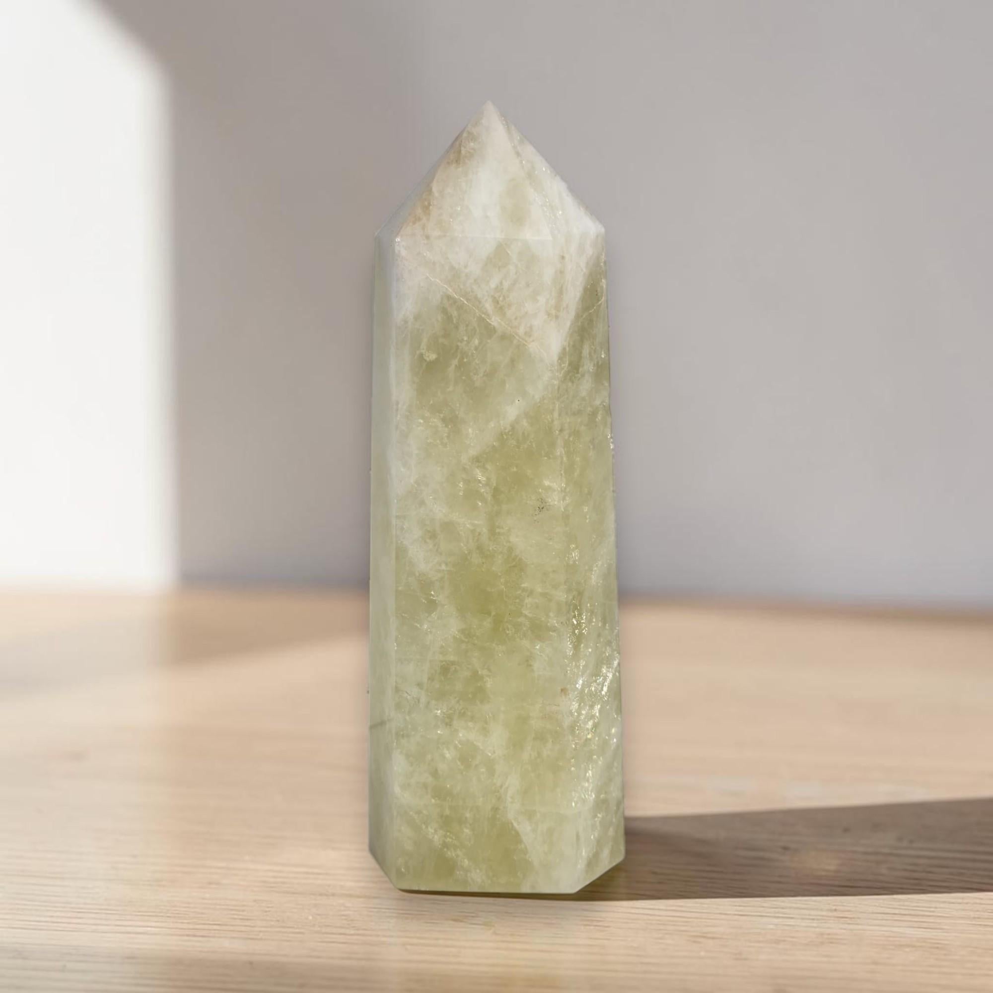 Citrine Crystal Tower Obelisk Generator Point Yellow Quartz Healing Wand