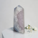 Crystal tower with a white background