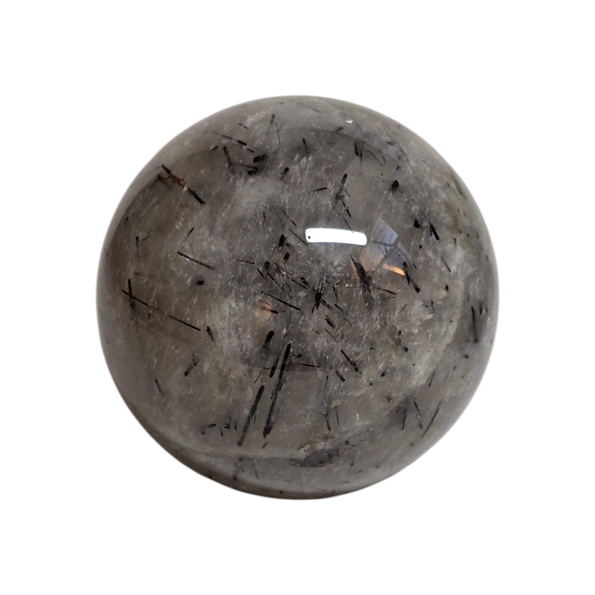 Clear Quartz Sphere – Polished Gemstone for Meditation, Spiritual Decor