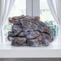 Blue Flower Agate Dragon Carving | One of a Kind Crystal Sculpture