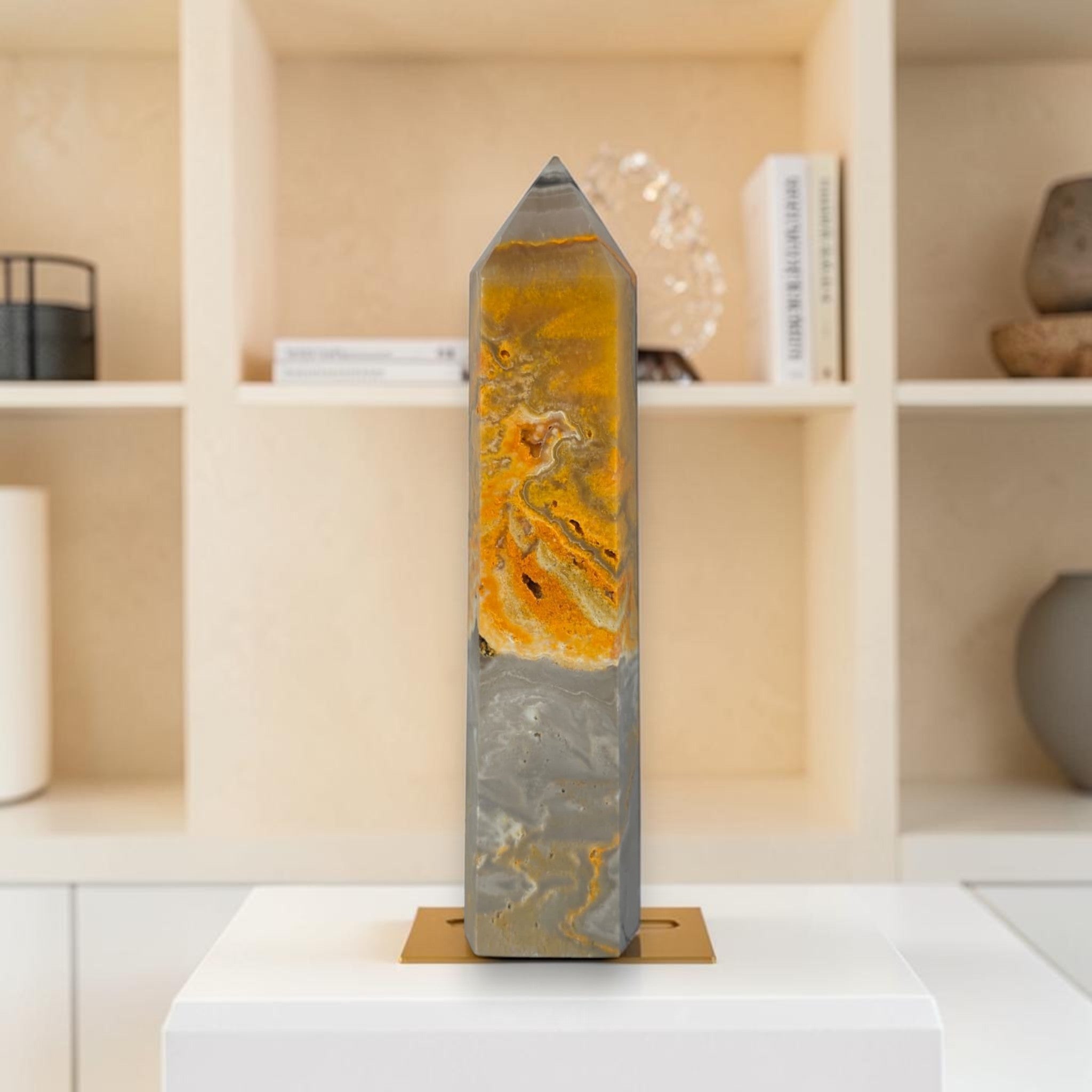 Bumblebee Jasper Crystal Tower