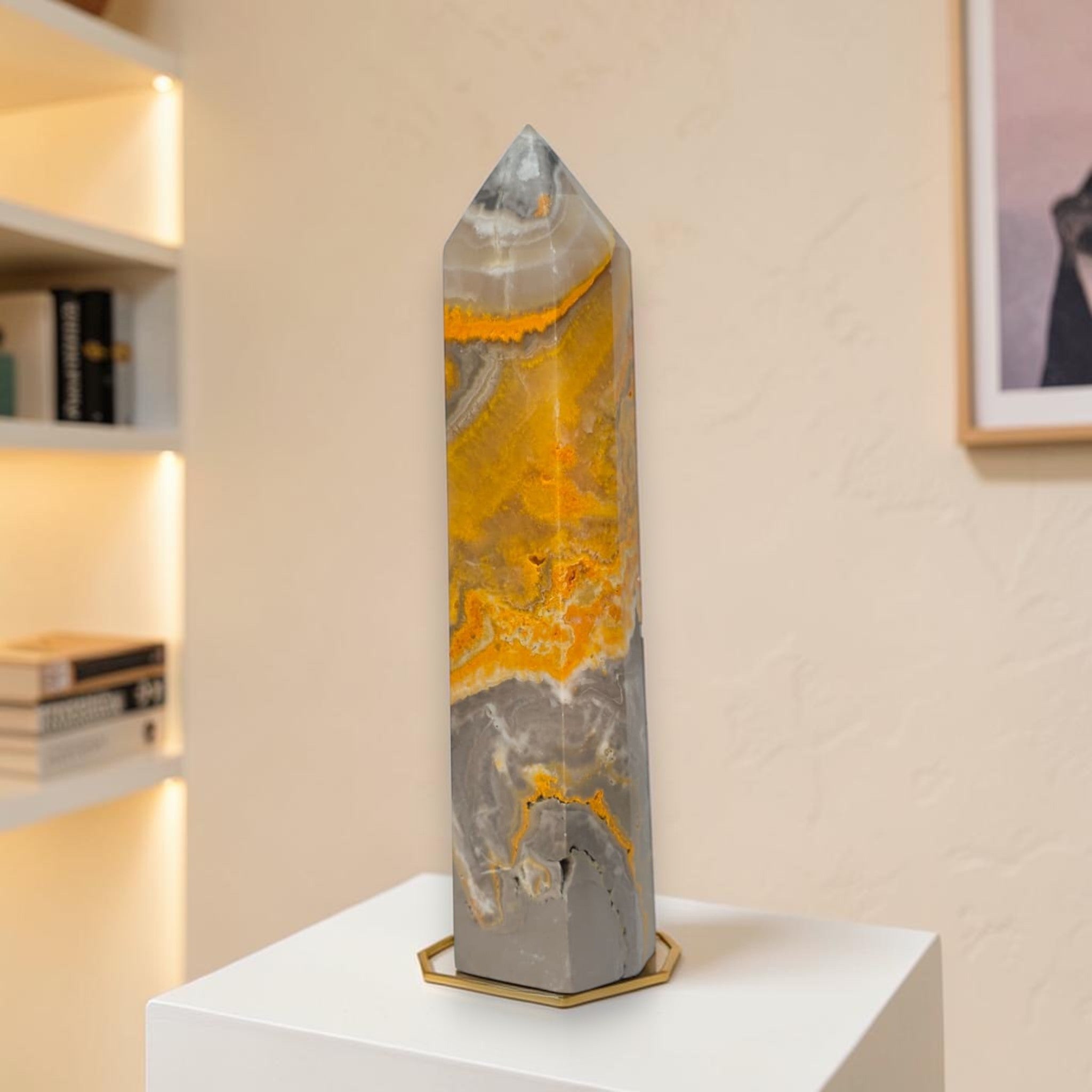 Bumblebee Jasper Crystal Tower