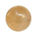 Polished citrine sphere gemstone, warm golden translucent look with bright highlights
