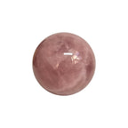 Rose quartz sphere, 73mm, smooth polished pink crystal with visible inner striations