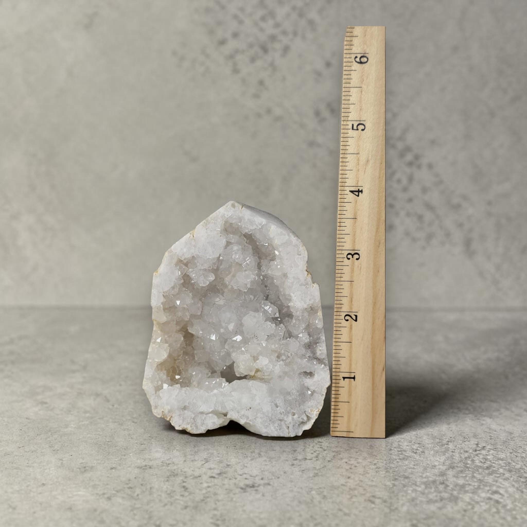 White Quartz Druzy Geode, Sparkling Crystal Cluster, Natural Druzy Mineral Decor