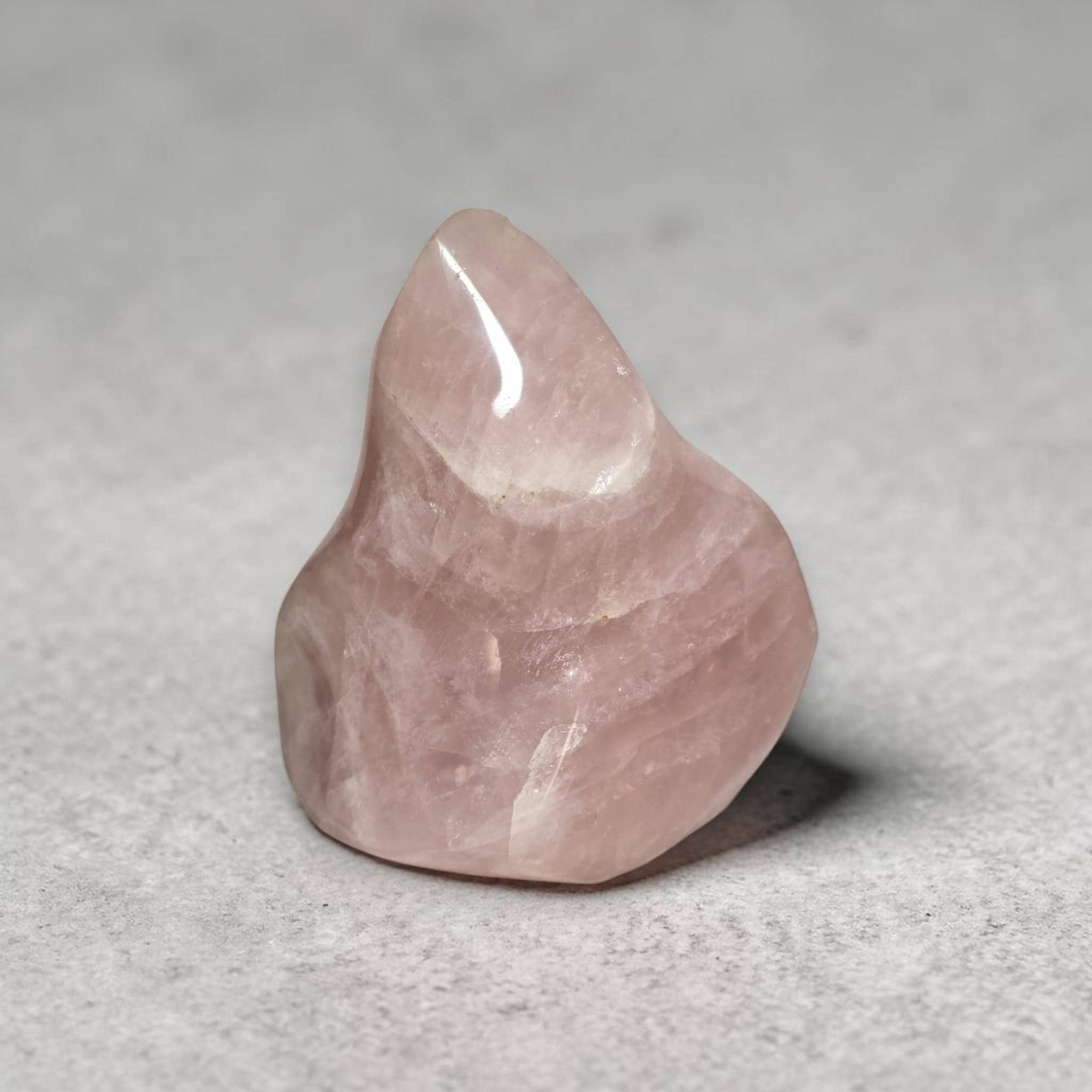 Rose Quartz Flame Healing Crystal Heart Chakra Self Love Meditation Decor