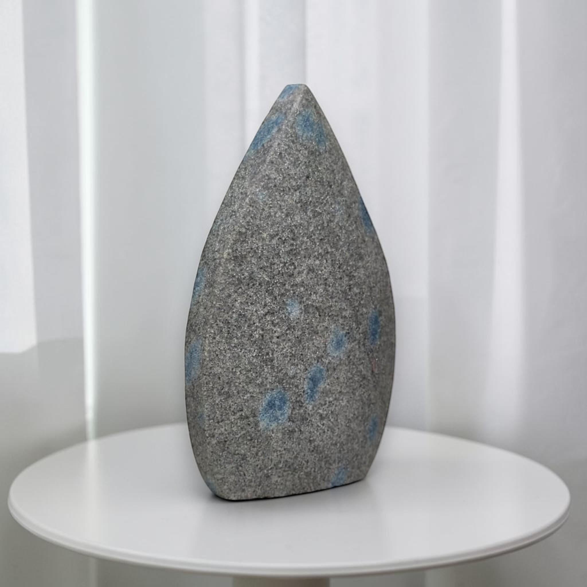 K2 Jasper Flame, Blue Spot Teardrop Decor, Polished Reiki Gift Stone