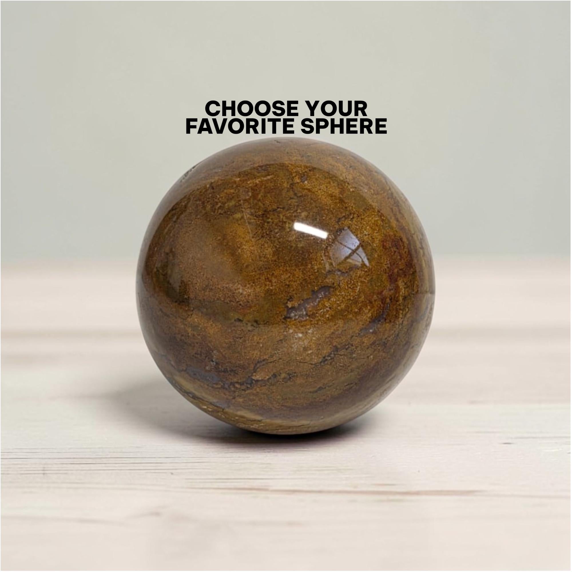 Ocean Jasper Sphere 70mm (2.75") | Deep Green Nephrite Jade Orb | Crystal Sphere Decor