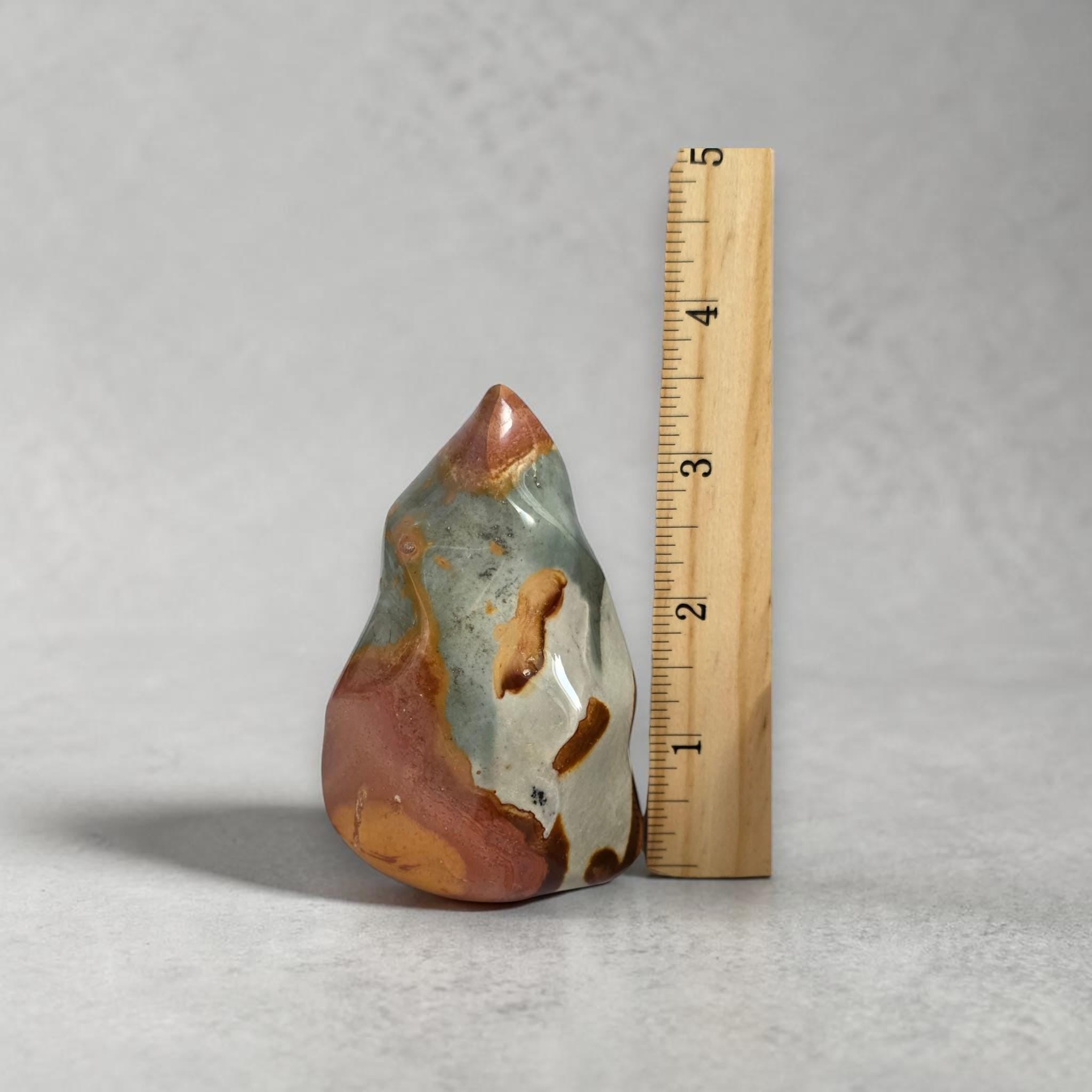 Ocean Jasper Flame Crystal – Healing Stone for Anxiety, Grounding Energy, Spiritual Gift