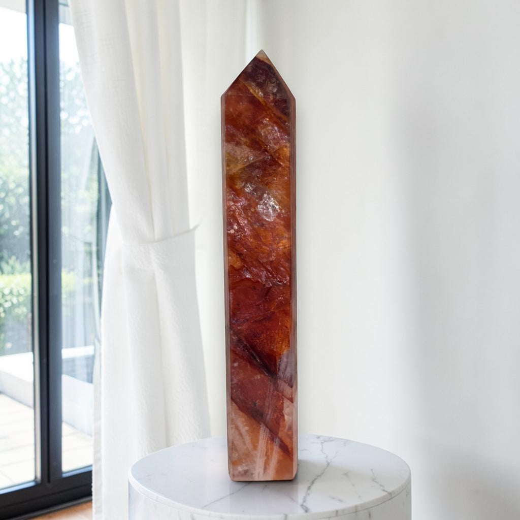 Fire Quartz tower close-up display