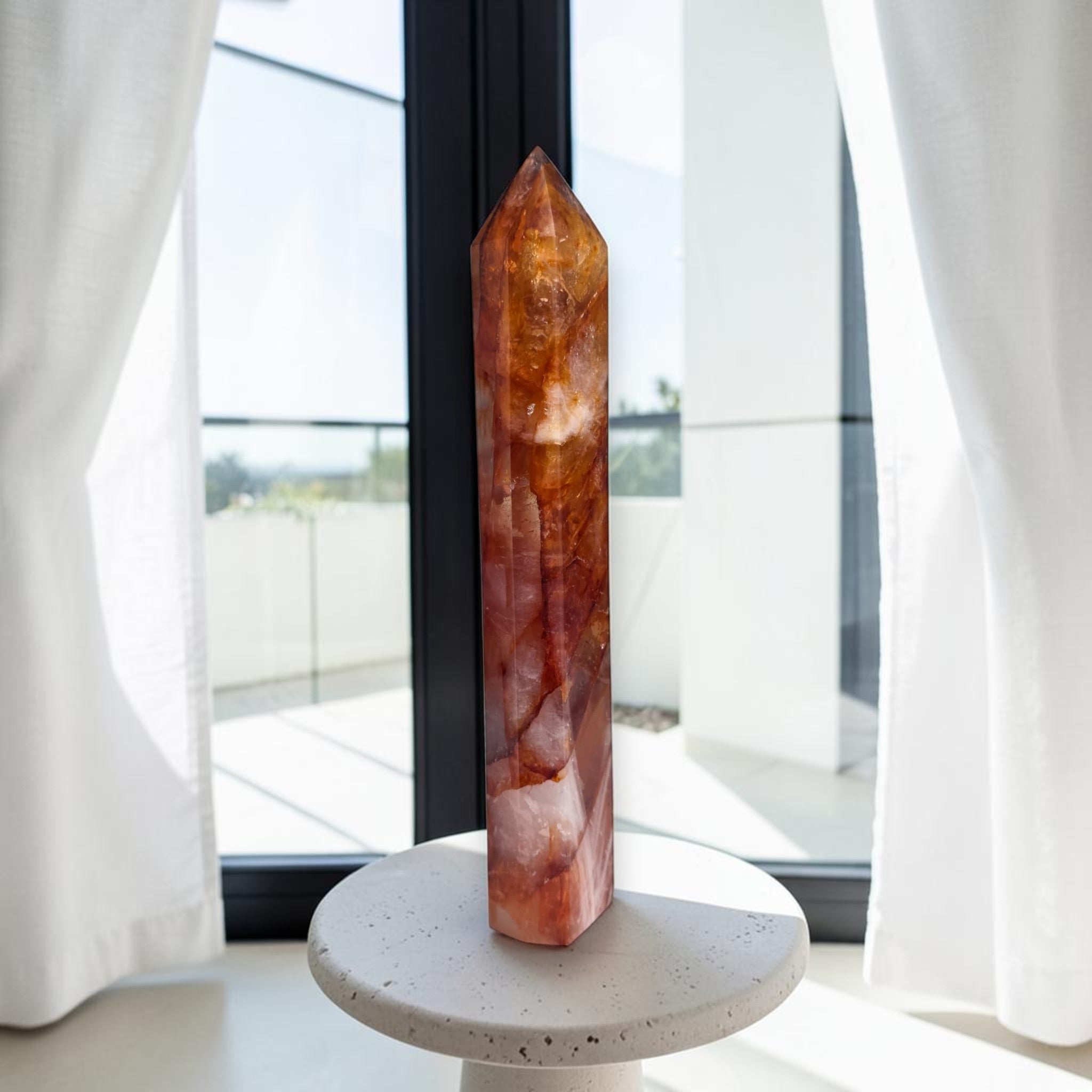 Fire Quartz tower left angle view