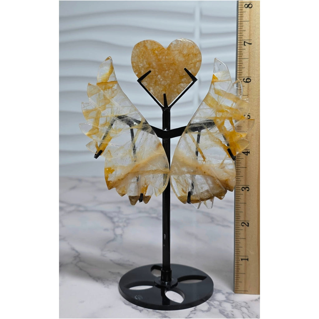 Size measurement of the separate golden quartz heart