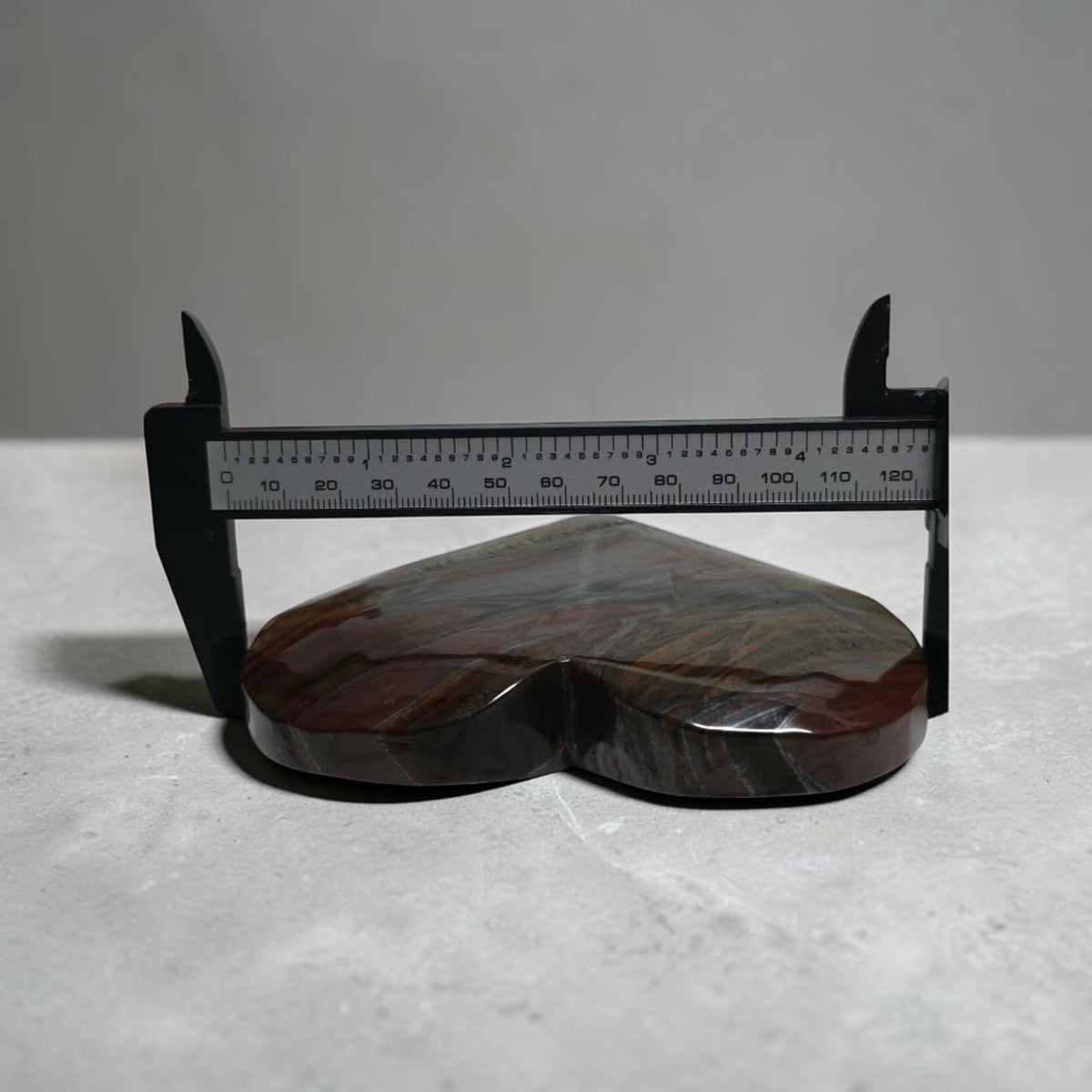 Large Tiger Iron Heart with Stand