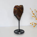 Large Tiger Iron Heart with Stand