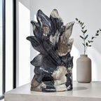 Volcano Agate Kitsune crystal statue – lifestyle