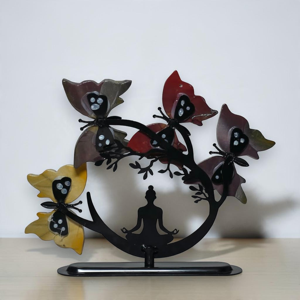 Back view of the Mookaite jasper butterfly tree