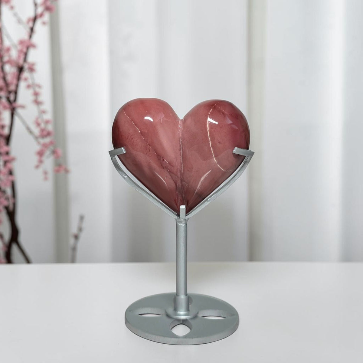 Mookaite Jasper Heart with Stand