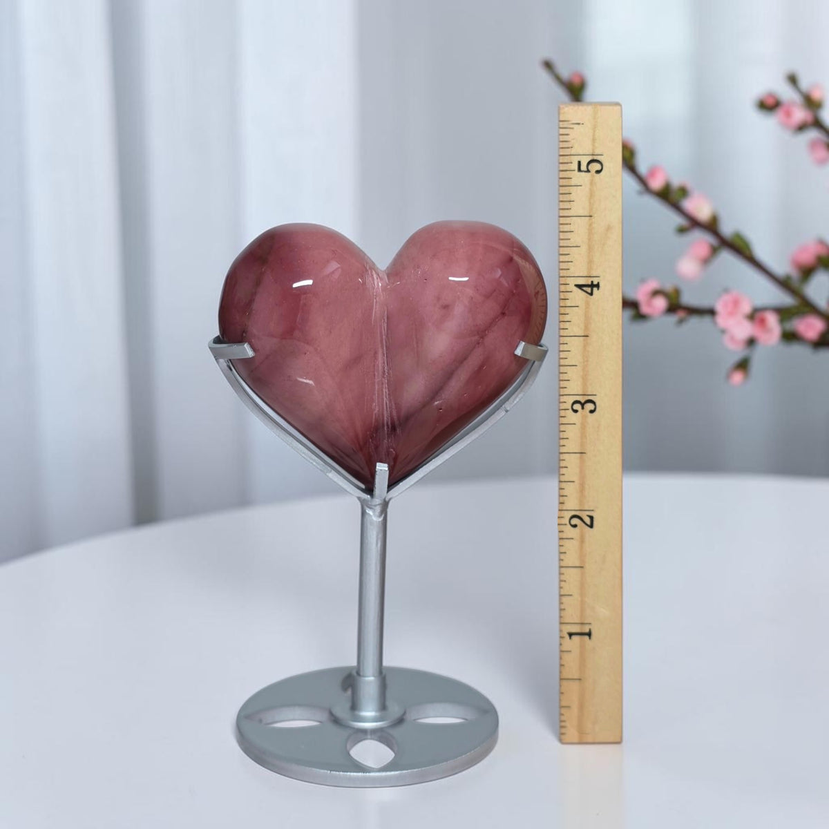 Mookaite Jasper Heart with Stand