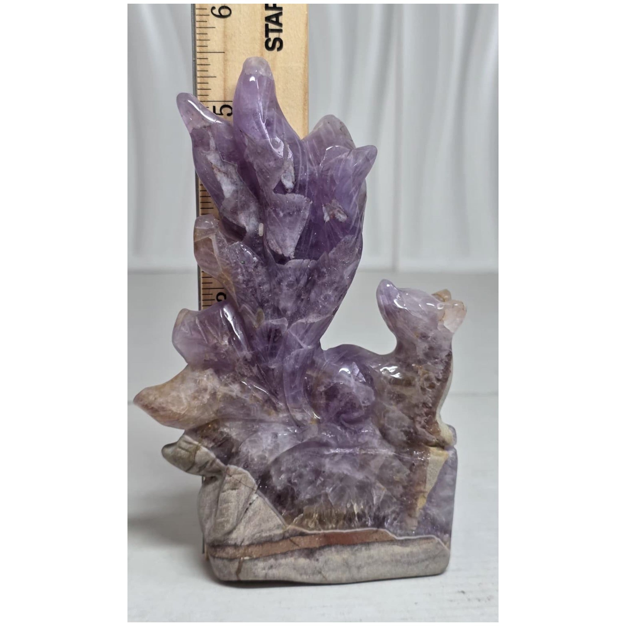 Amethyst Nine Tails Fox height measurement 5.5 inches