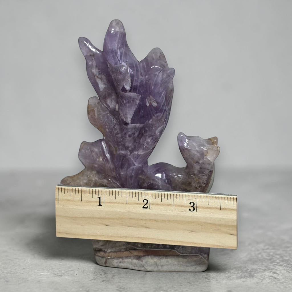 Amethyst Nine Tails Fox width measurement 3.5 inches