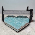 Natural aqua hemimorphite heart size measurement 4.6 inches