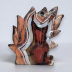 Banded Agate Nine Tails Fox Kitsune carving back view