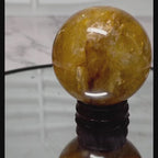 Golden Healer Quartz Sphere 2.1" | Crystal Ball with Wood Stand