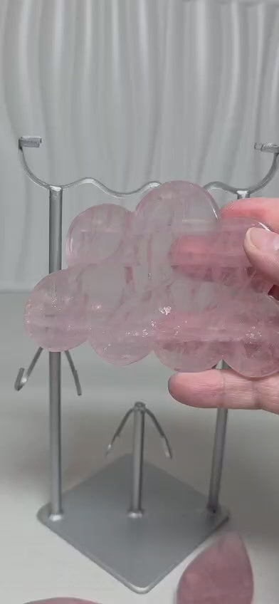 Rose Quartz Rain Cloud Crystal Sculpture