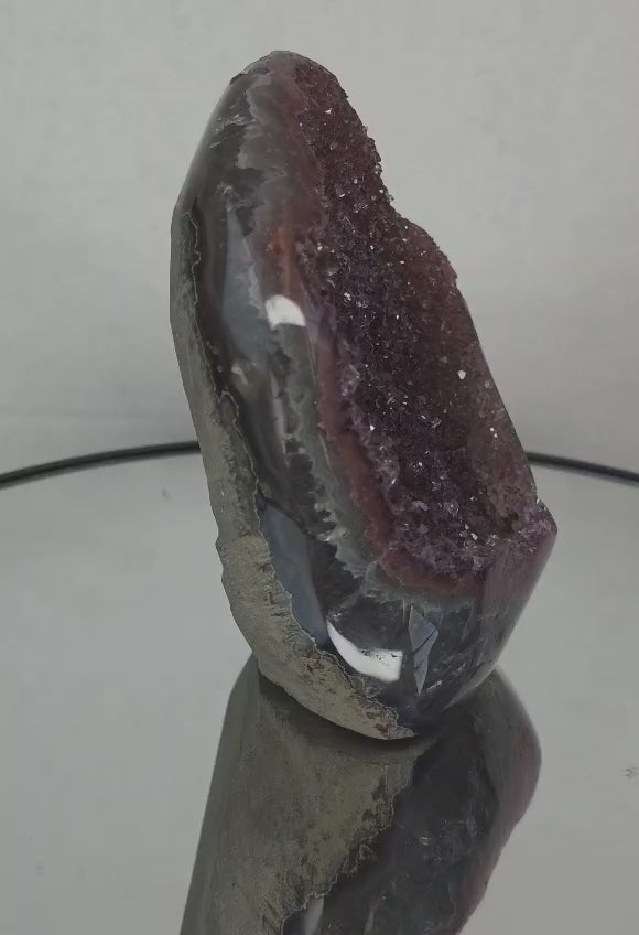 Purple Druzy Agate Freeform Geode video