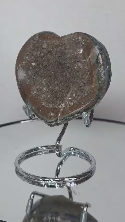 agte geode druzy heart