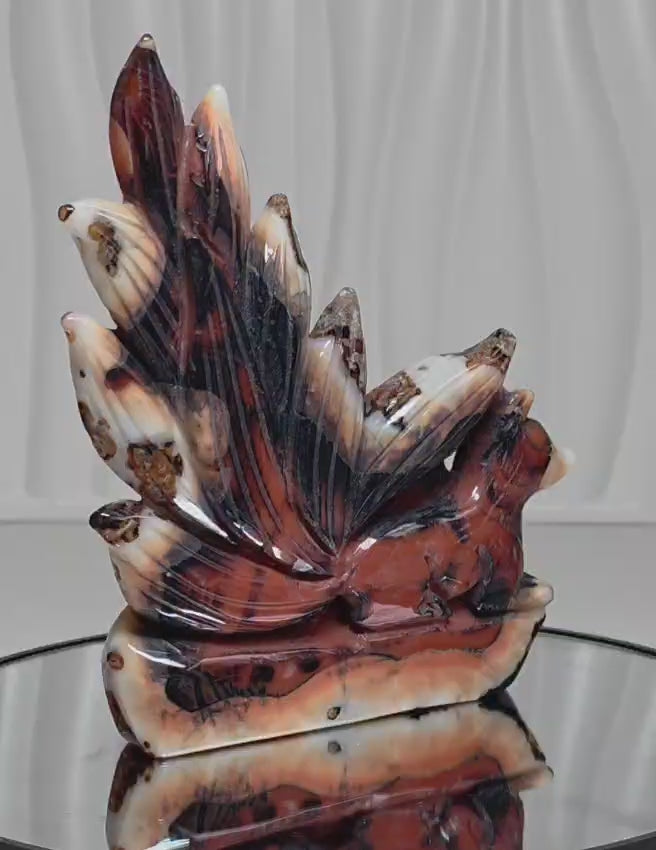 Banded Agate Nine Tails Fox Kitsune