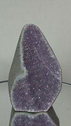 Amethyst Druzy Freeform, Purple Quartz Cluster, Healing Stone, Reiki Gift, Spiritual Home Accent