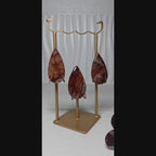 Fire Quartz Crystal Cloud Sculpture with Raindrops