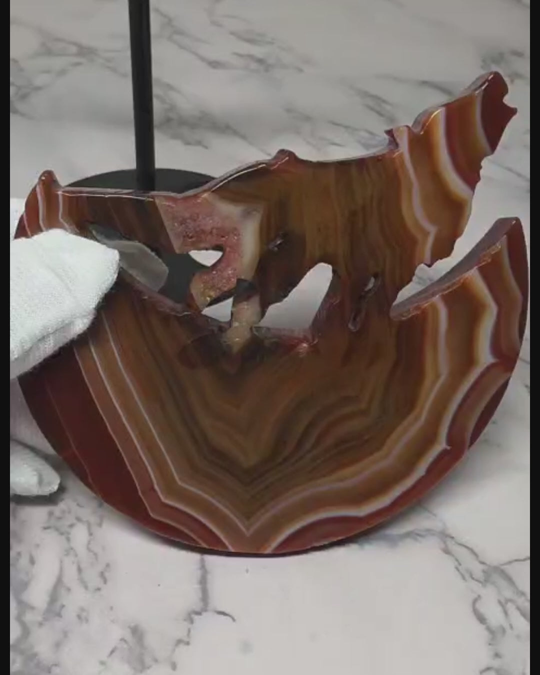 Carnelian Wolf Moon Sculpture